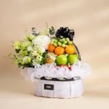  Giỏ Trái Cây Các Loại Và Hoa Sen Trắng Sang Trọng 