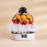  Giỏ Táo Đỏ Và Quýt Tone Trắng Cơ Bản 