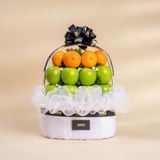  Giỏ Táo Xanh Và Quýt Tone Trắng Cơ Bản 