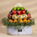 Giỏ Trái Cây Các Loại Tone Trắng Xanh Rêu Sang Trọng 
