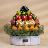  Giỏ Trái Cây Các Loại Tone Trắng Xanh Rêu Sang Trọng 