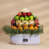  Giỏ Trái Cây Tươi Tone Trắng Xanh Rêu Sang Trọng 