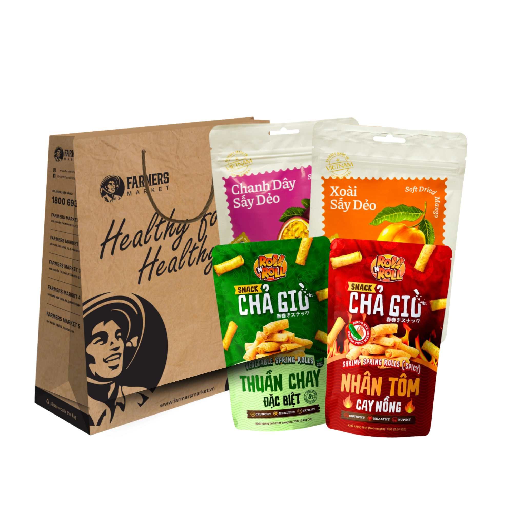  Túi Quà Đặc Sản (Trái cây sấy_ Chả giò) 