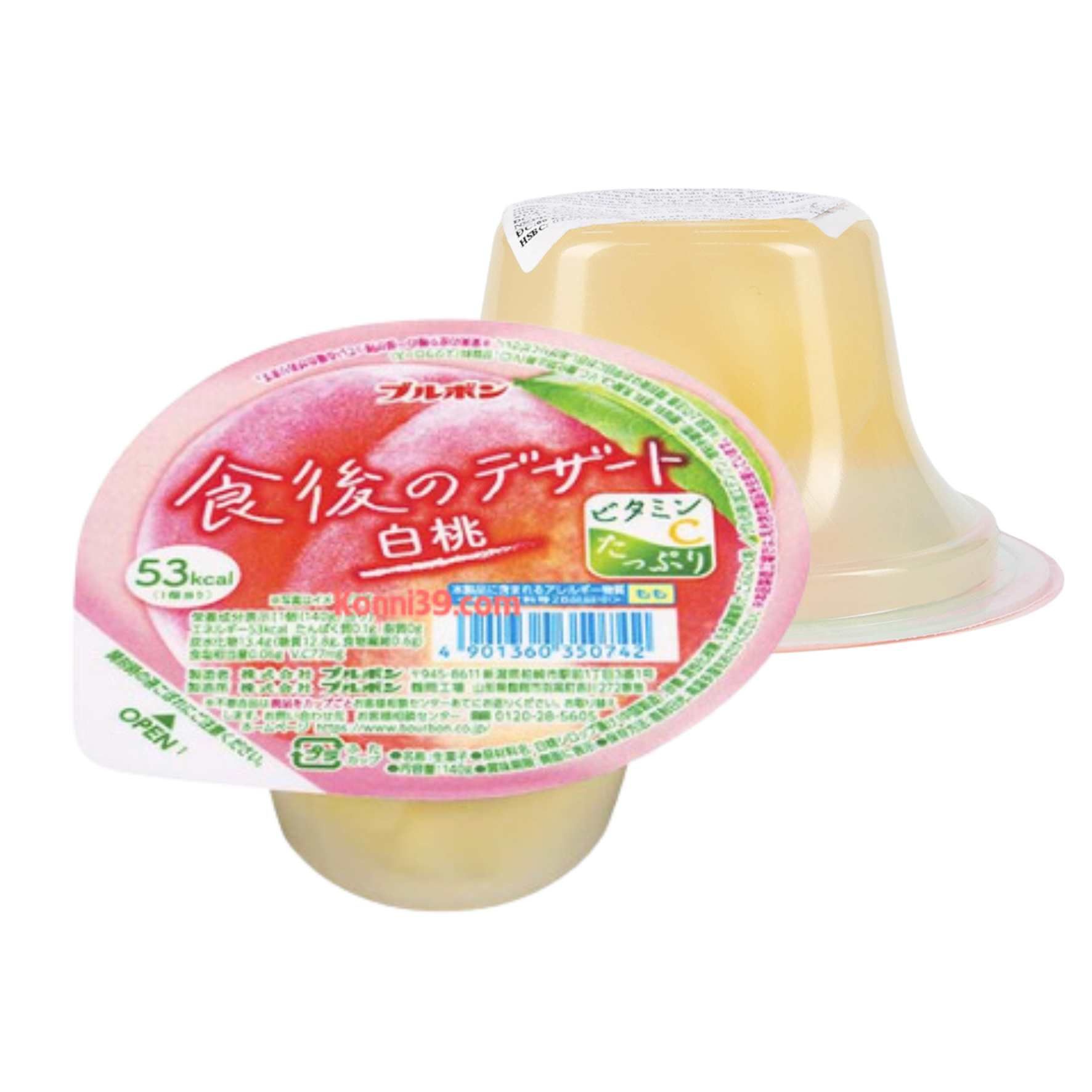  Thạch rau câu Boubon vị đào trắng 40G 