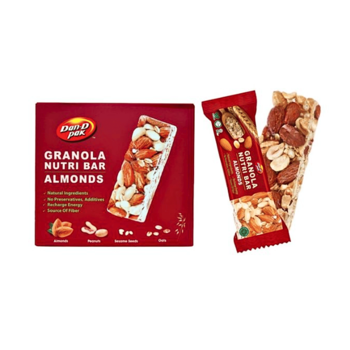  Thanh Granola Dan D Park Hạnh nhân (6 gói x 30G/Hộp) 
