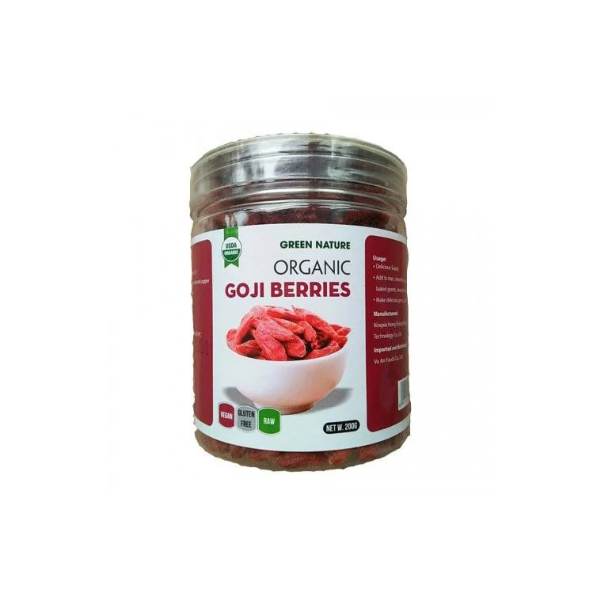  Kỷ tử hữu cơ Green Nature hũ 200g 