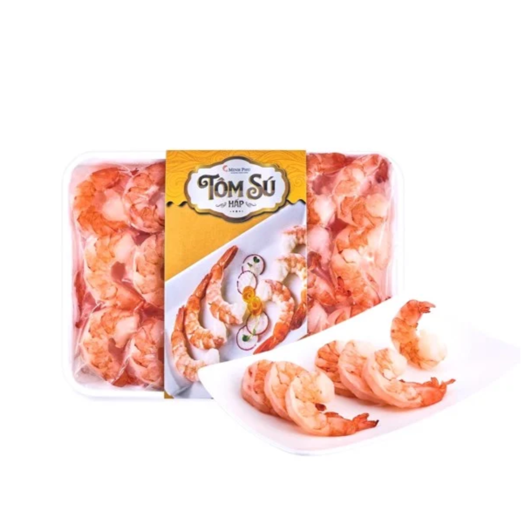  [Đông lạnh] Tôm sú hấp đông lạnh Minh Phú 300 g (I0005422) 