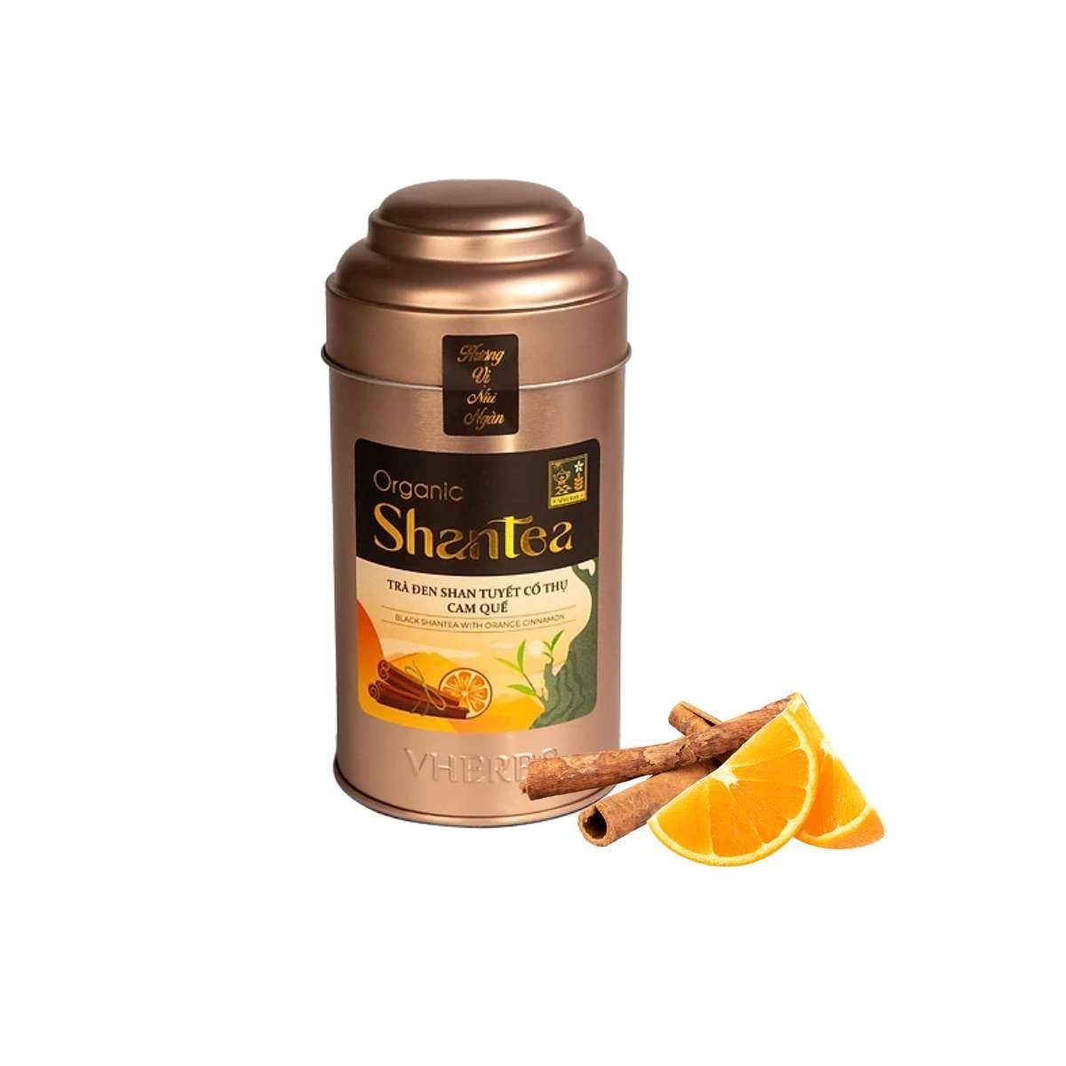  Trà Đen Hữu Cơ Shan Tuyết Cổ Thụ Ướp Cam Quế 