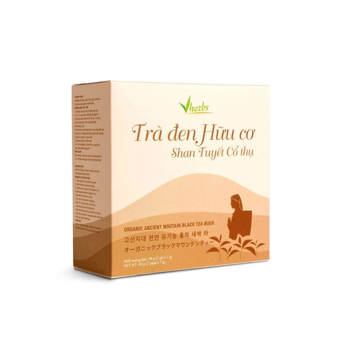  Trà Đen Hữu Cơ Shan Tuyết Cổ Thụ (nguyên búp) 