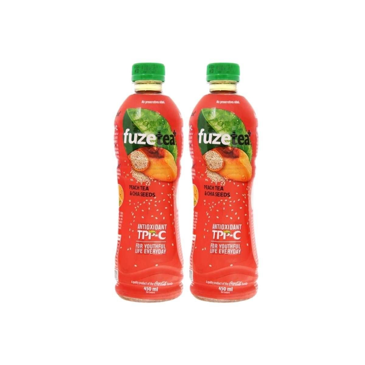  Trà đào và hạt Chia FuzeTea chai 450 ml (I0009258) 