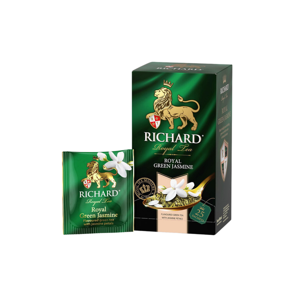 Trà xanh túi lọc hương bạc hà và xả Richard 37.5g/Hộp