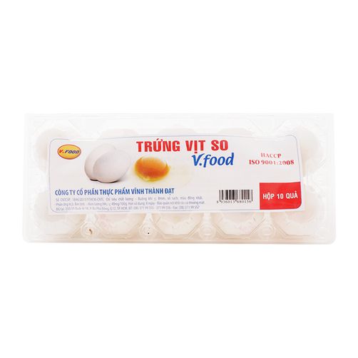 Trứng vịt Vĩnh Thành Đạt 65G (10 quả/hộp)