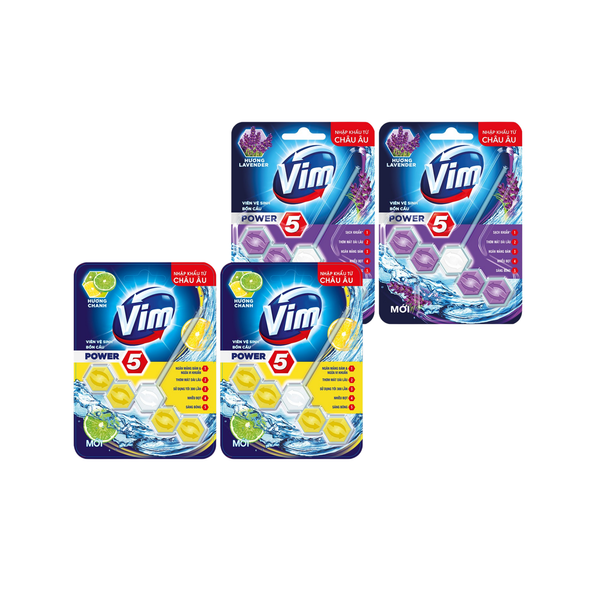 Viên treo bồn cầu vim hương hoa oải hương 55 g (I0008572)