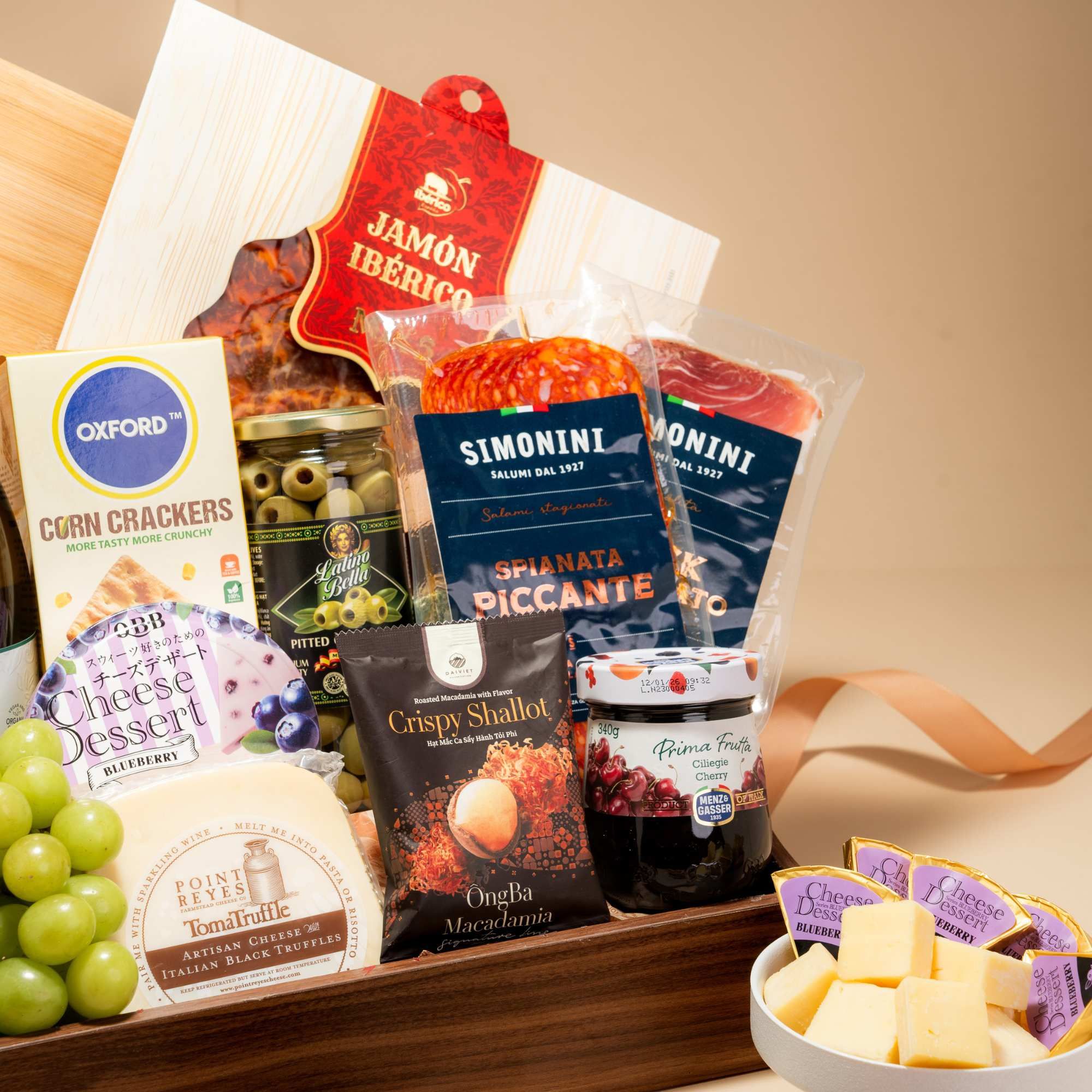  Wine Feast Wooden Tray / Khay Gỗ Nhâm Nhi Và Rượu Vang Đỏ Cao Cấp 