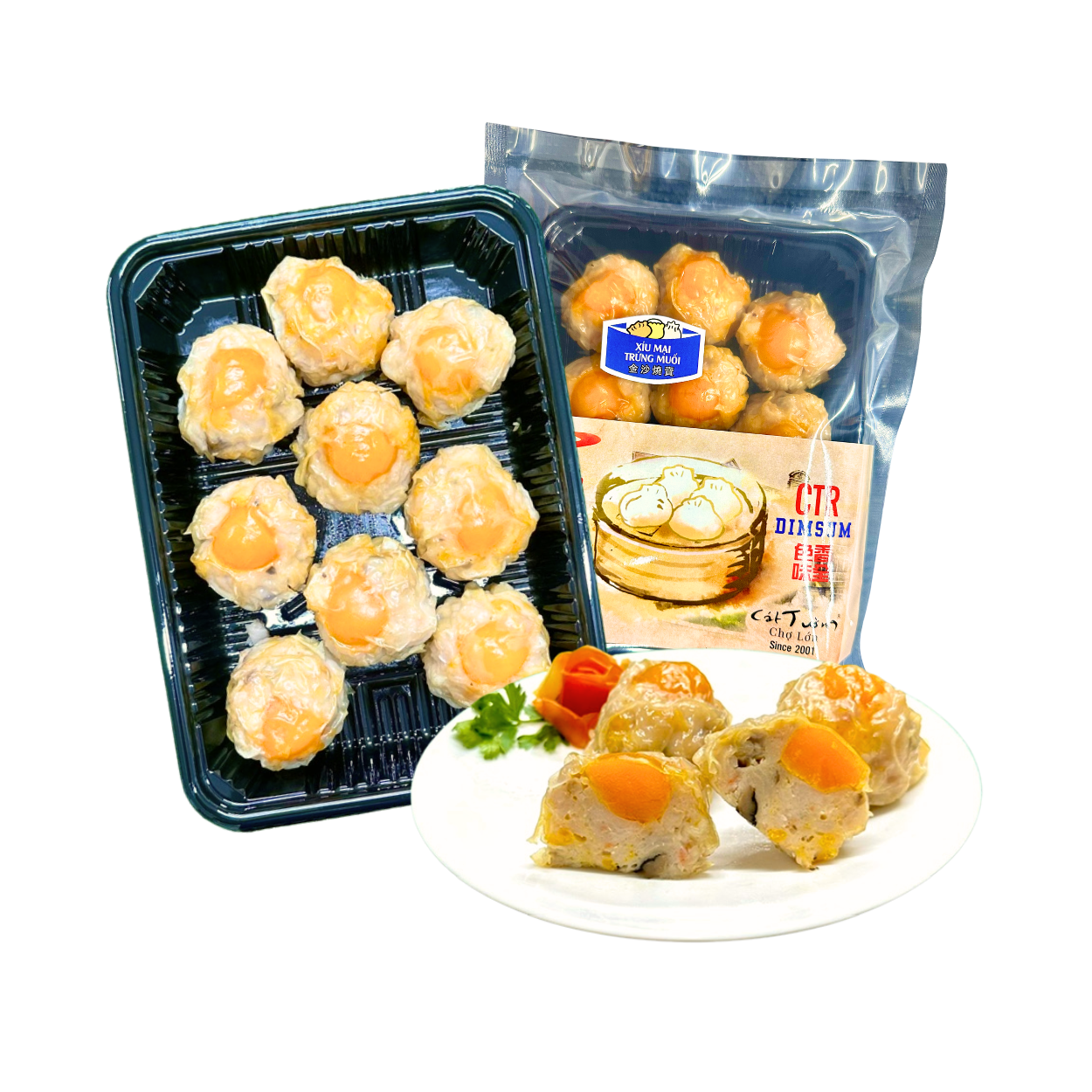  [Đông lạnh] Xíu mại trứng muối Cát Tường 105G (I0020621) 