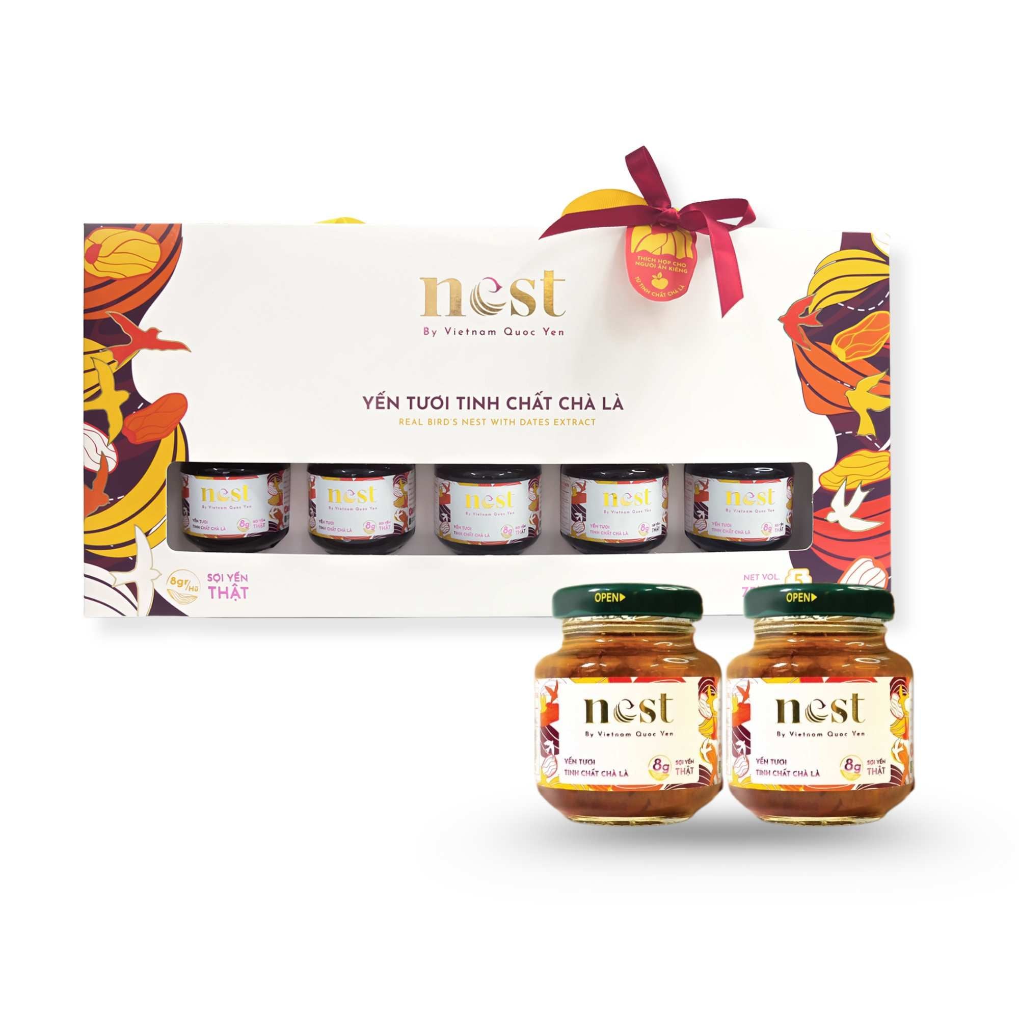  Yến tươi tinh chất chà là Việt Nam Quốc Yến hộp 5*75 ml 