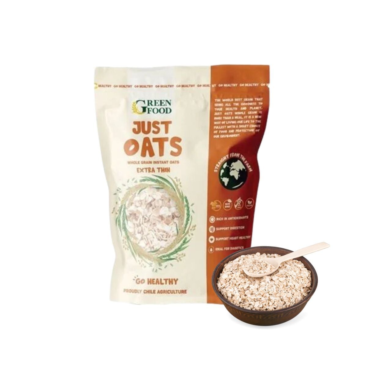  Yến mạch nguyên chất cán mỏng Just Oats 454 g 