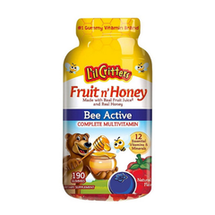Kẹo dẻo gấu L’il Crittess Fruit’n Honey Bee Active Complete Multivitamin 190 viên của Mỹ