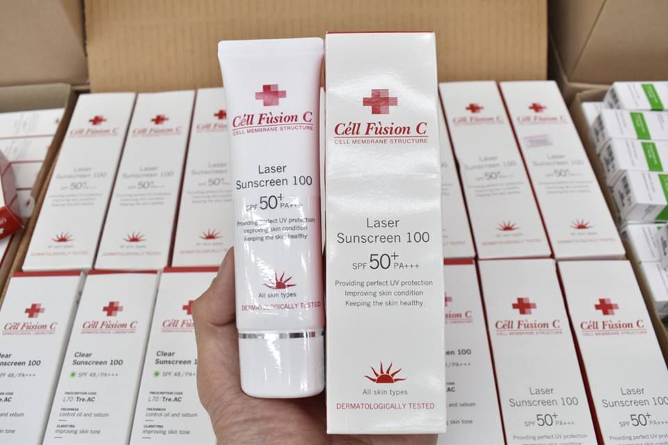 Kem chống nắng vật lý Cell Fusion C Laser Sunscreen spf 50+ PA+++ của Hàn quốc 50ml