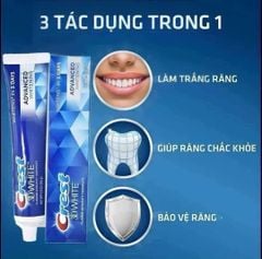 Kem đánh răng Crest 3D white của Mỹ 147gr (Tuýp)