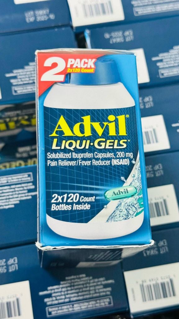 Thuốc giảm đâu Alvil Liquid Gels 200mg của Mỹ hộp 120 viên