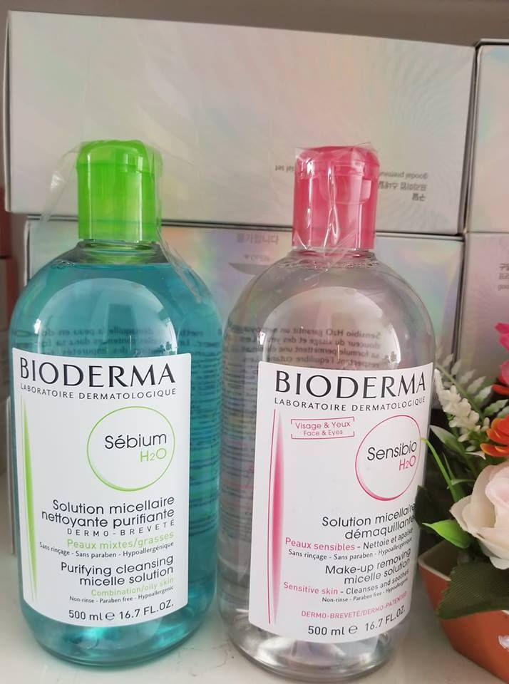 Tẩy trang Bioderma của Pháp chai 500ml