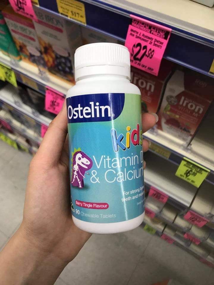 Viên nhai ostelin kids vitamin d và calcium cho trẻ hộp 90 viên