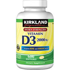 Vitamin D3 2000 I.U của Kirkland Mỹ hộp 600 viên