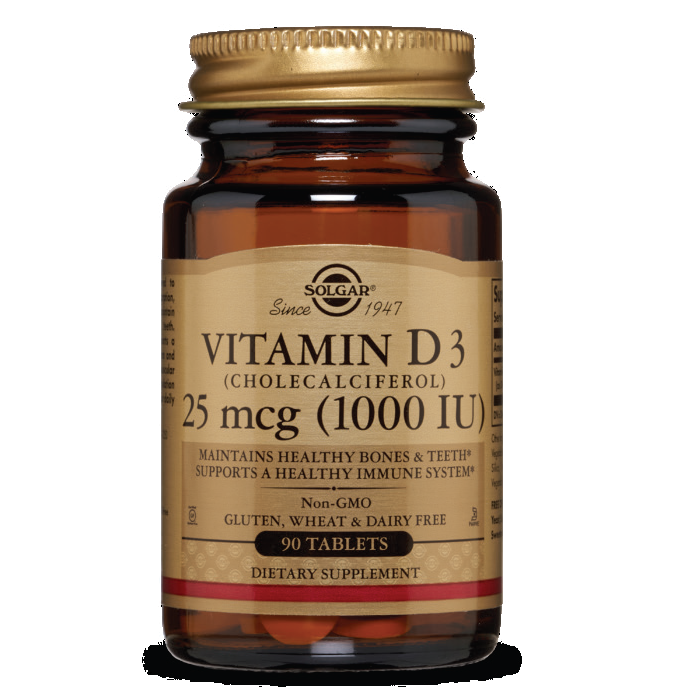 Vitamin D3 (Cholecalciferol) 25 mcg (1000 IU)