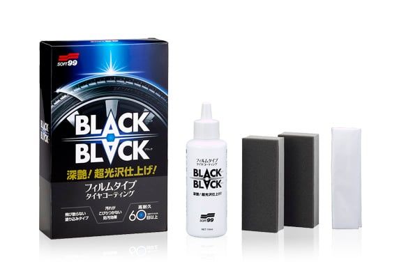 Dung Dịch Phủ Bóng Lốp Xe. Độ bền 2 tháng - Black Black Hard | Soft 99 - Made in Japan | L-55