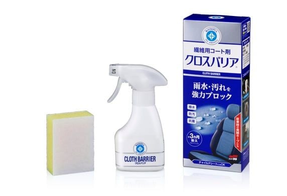 Dung Dịch Phủ Chống Thấm Bẩn Cho Nội Thất Nỉ Ô Tô Và Chi Tiết Nỉ Vải ( Mẫu Mới) - Cloth Barrier Fabric Seat Coat 170 ml | Soft 99- Made in Japan | L-80