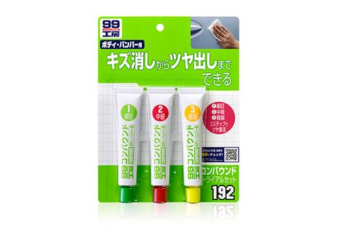 Bộ Hợp chất dùng để loại bỏ vết xước, làm bóng và hoàn thiện sơn xe - Body Compound Trial Set | Soft99 - Made in Japan | B-192