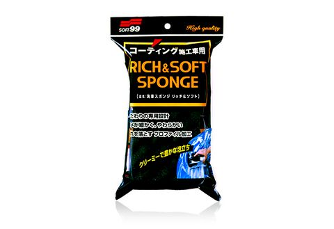 Bọt Biển Mềm Rửa Xe - Rich & Soft Sponge | Soft99 - Made in Japan | C-142