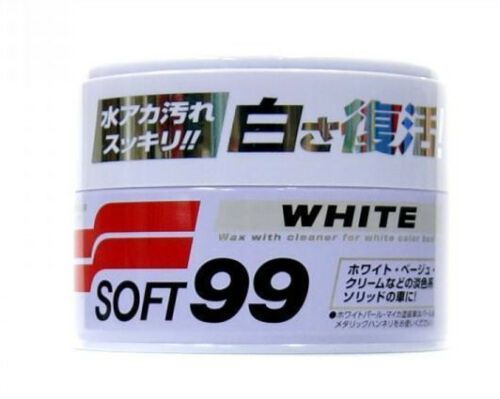 Sáp Phủ Bóng Sơn Xe Ô Tô Màu Trắng - White Soft Wax | Soft99 - Made in Japan | W-3