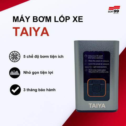 Bơm và Đo áp suất lốp cầm tay đa năng Taiya - Máy bơm lốp xe ô tô Taiya | MS22C-001