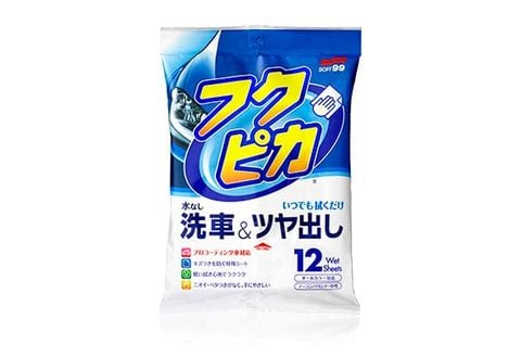 Khăn Vệ Sinh, Phủ Chống Bám Nước Thân Xe Ô Tô  - Fukupika Wash & Wax | Soft99 - Made in Japan | W-220