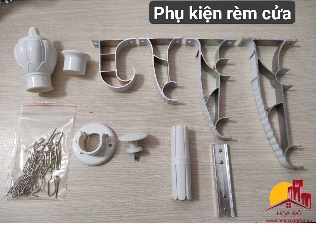 Tổng Hợp Phụ Kiện Thanh Nhôm Tròn Trắng
