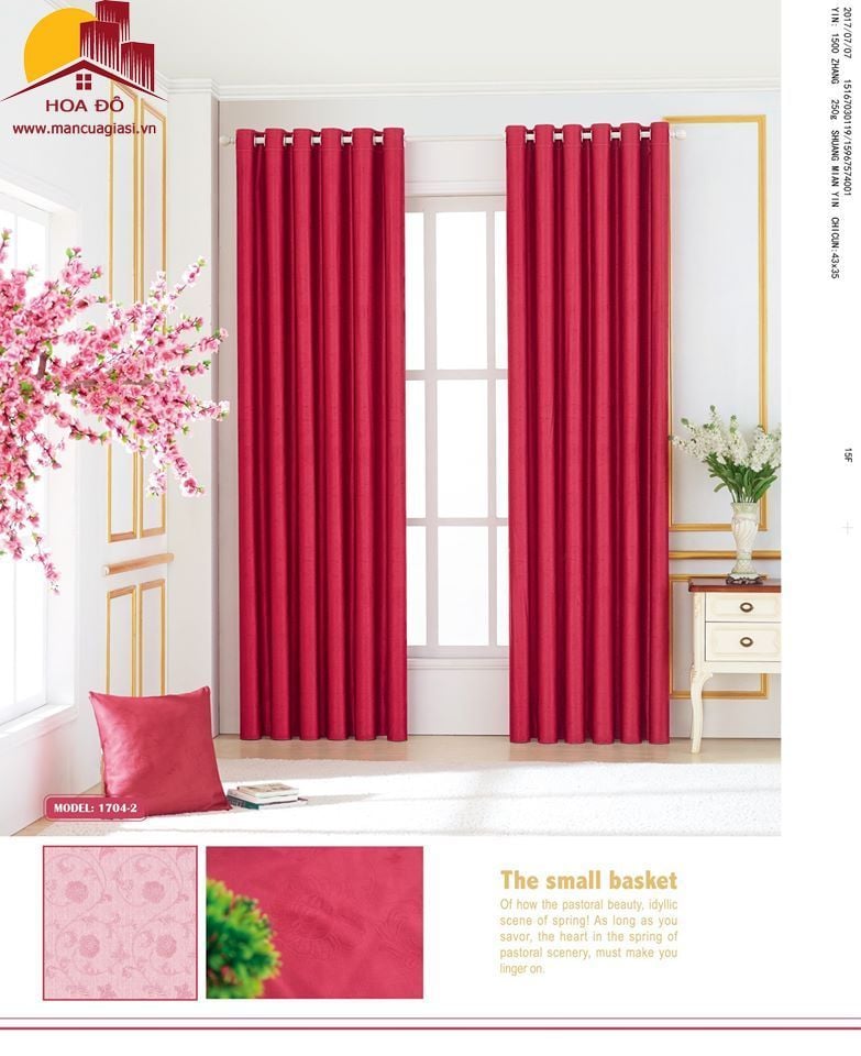 Vải may màn họa tiết vân cổ điển A1704-2