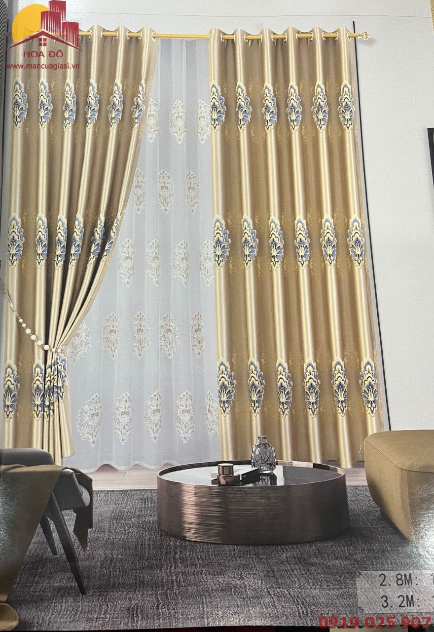 Màn Vải Họa Tiết Cổ Điển 01