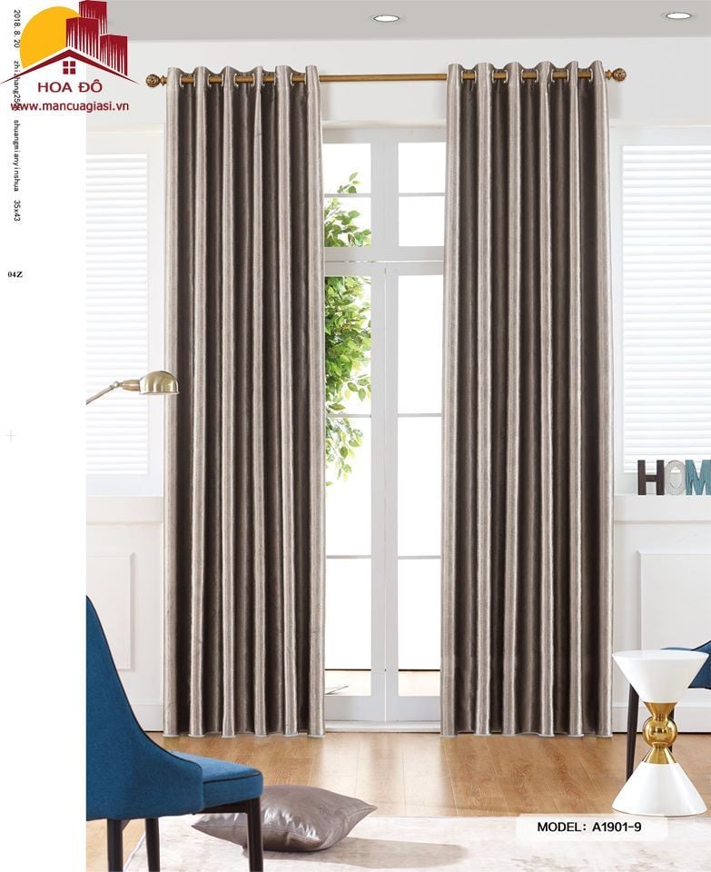 Vải may màn trơn bóng sang trọng A1901-9