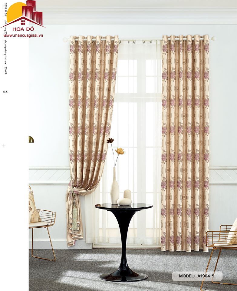 Vải may màn họa tiết cổ điển A1904-5