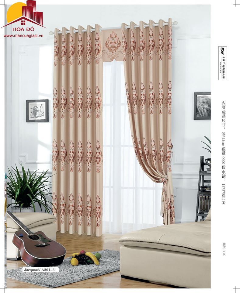 Vải may màn họa tiết A201-5