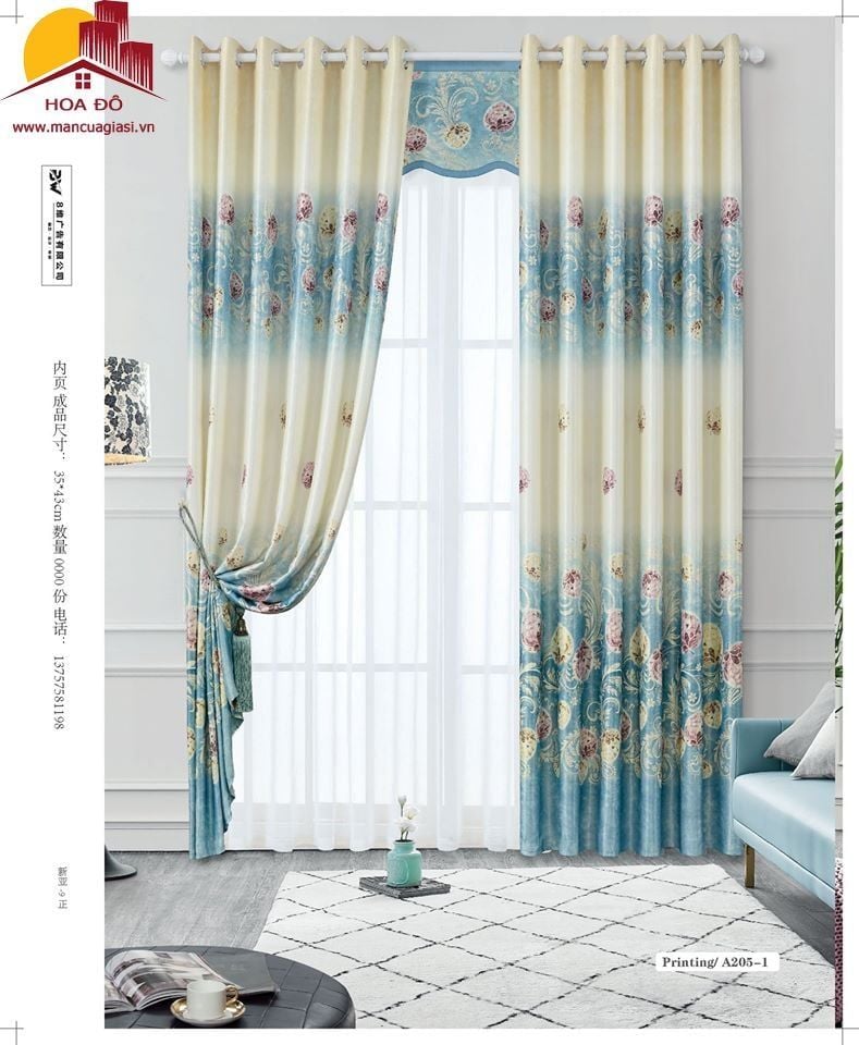 Màn Vải Họa Tiết A205