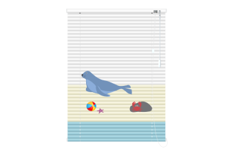 Màn Tranh Sáo Nhôm Mã AS-013 Hải Cẩu