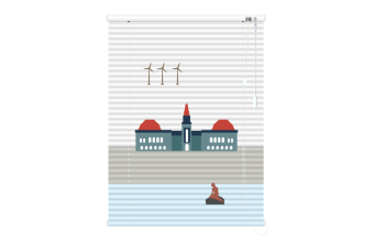 Màn Tranh Sáo Nhôm Mã AS-023 Copenhagen