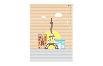 Màn Tranh Sáo Nhôm Mã AS-026 Paris