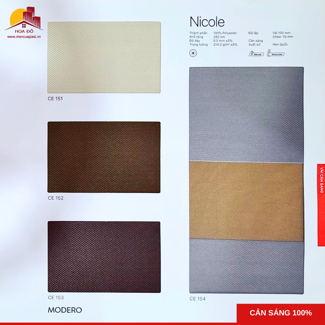 Rèm cầu vồng Hàn Quốc NICOLE (CE)