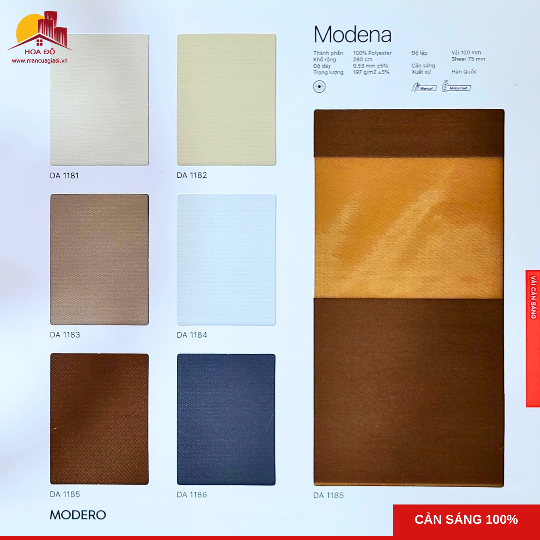 Rèm cầu vồng Hàn Quốc MODENA (DA)