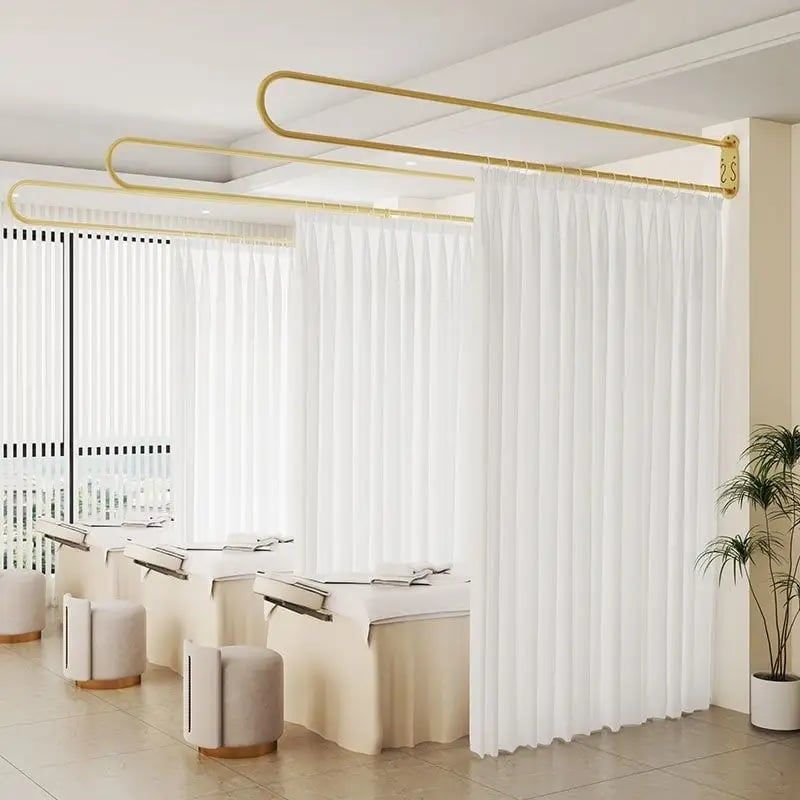 Rèm Spa Voan Trắng Trơn