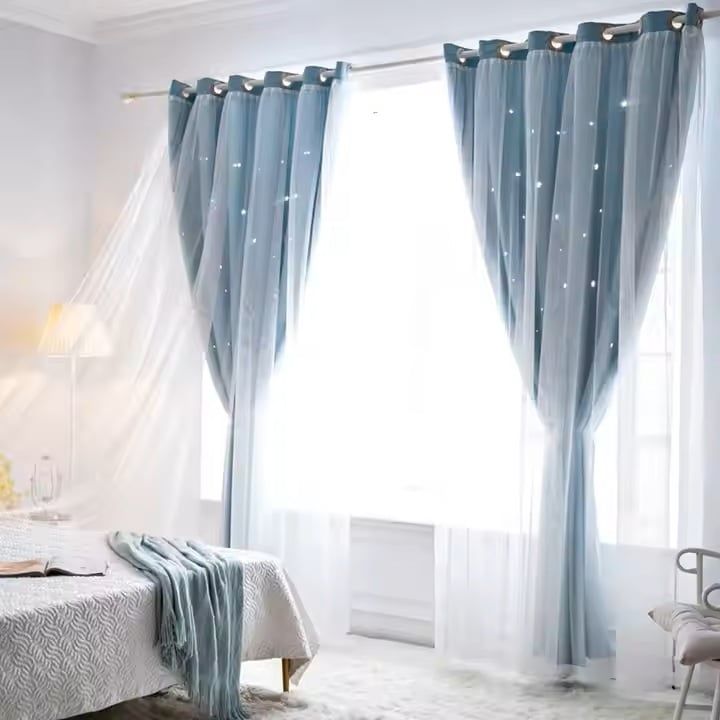 Màn Vải Chống Nắng 2 lớp May Chung Khoen